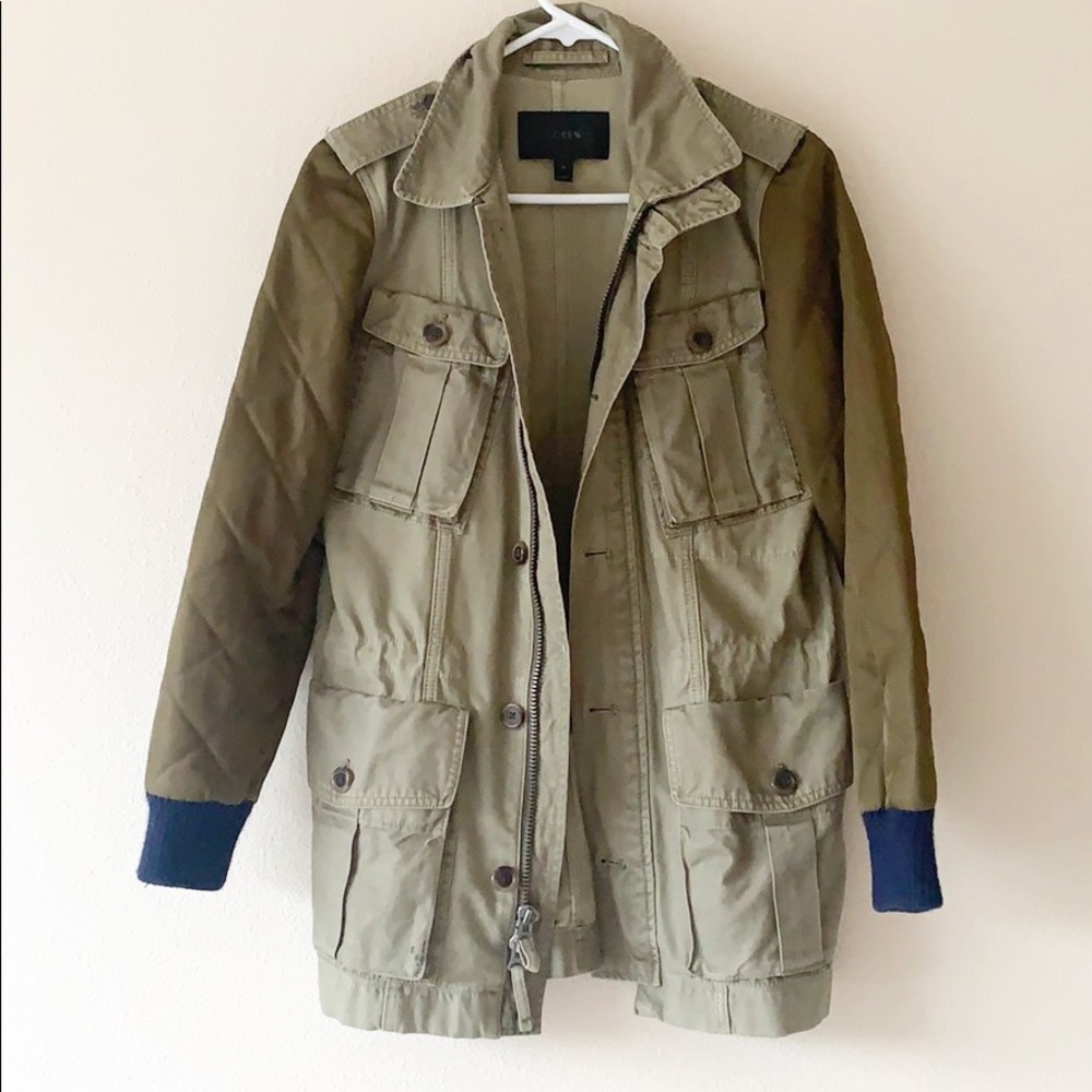 J. Crew Quilted Boyfriend Fatigue Utility Jacket